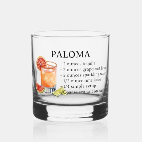 Paloma Tequila Cocktail Recipe Whiskey Glass