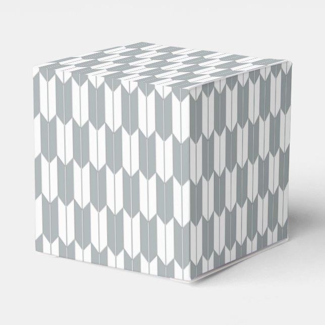 Paloma & White Japanese Yagasuri Pattern Favor Box (Back Side)