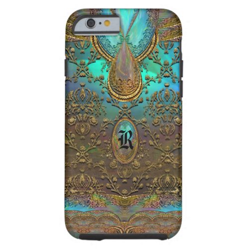 Palomar Elegant Vintage Chic Monogram Tough iPhone 6 Case