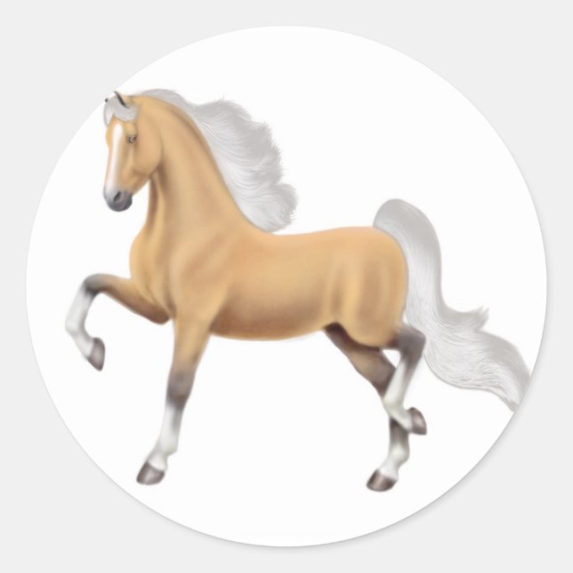 Palomino American Saddlebred Sticker (Front)