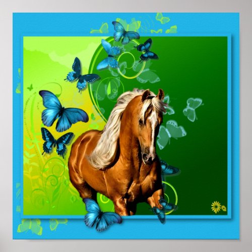 Palomino  Butterflies Poster