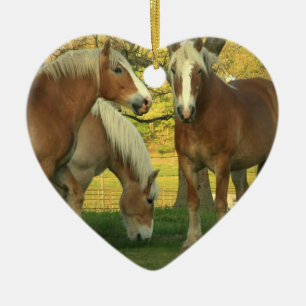 Palomino Draft Horse Ornament