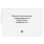 Palomino Foal & butterfly (Back Horizontal)