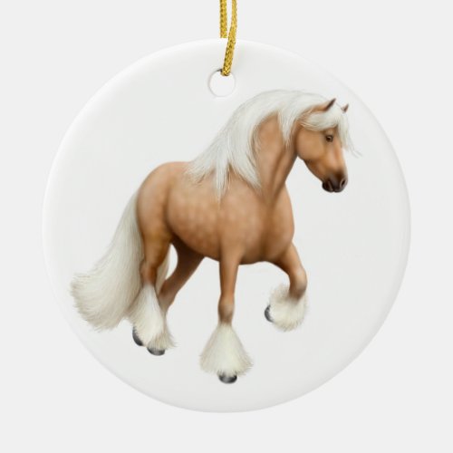 Palomino Gypsy Cob Horse Ornament