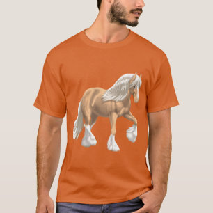 Palomino Gypsy Vanner Irish Cob Draft Horse family T-Shirt