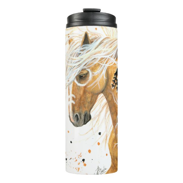 Palomino Horse By Bihrle Thermal Tumbler (Front)