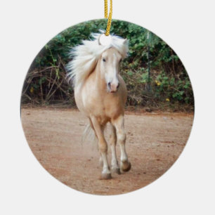 Palomino Horse Ceramic Ornament