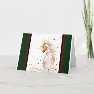 Palomino Horse Christmas Card by Bihrle