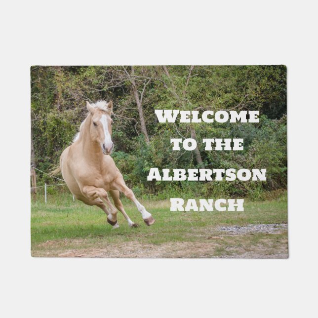 Palomino Horse  Doormat (Front)