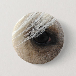 Palomino Horse Eye Button
