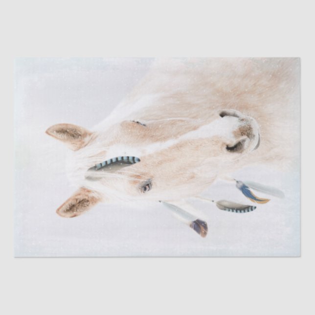 Palomino Horse Fantasy Decoupage Tissue Paper (Front)