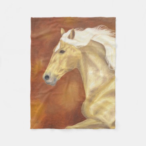 Palomino Horse fleece blanket