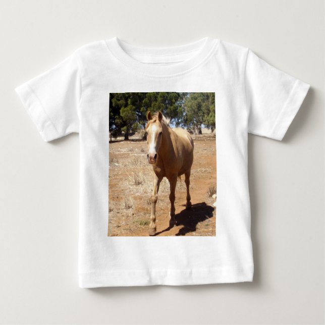 Palomino Horse Greeting, Baby T-Shirt (Front)
