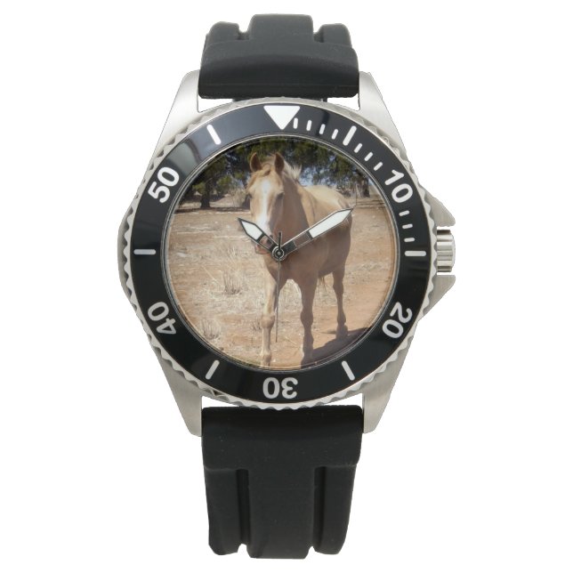 Palomino Horse Greeting,- Watch (Front)