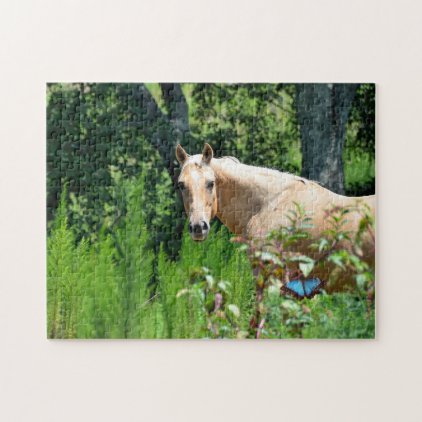 Palomino Horse in Pasture Jigsaw Puzzle