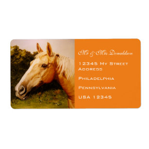 Palomino Horse Label