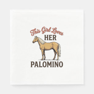 Palomino Horse Lover Vintage Engraving T-Shirt_1 Napkins