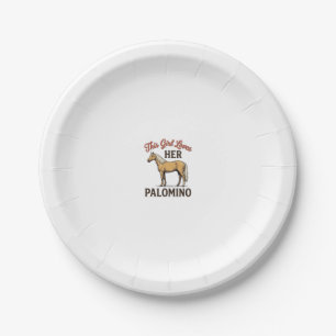 Palomino Horse Lover Vintage Engraving T-Shirt_1 Paper Plates