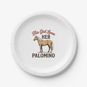 Palomino Horse Lover Vintage Engraving T-Shirt_1 Paper Plates