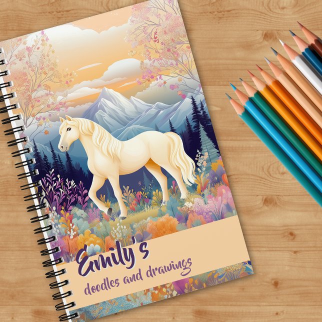 Palomino Horse Mountain Girls Creative Journaling Notebook (Palomino Horse Mountain Meadow Creative Journal. Personal the front & the gift message on the back.)