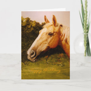 Palomino Horse Oil Portrait Card