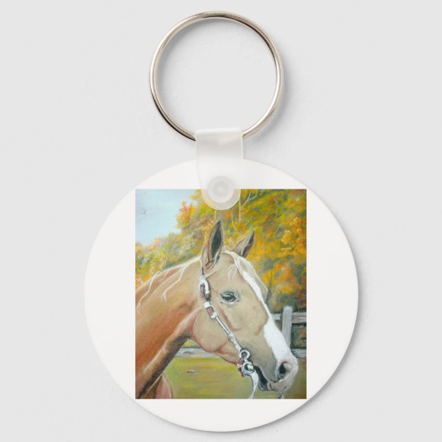 Palomino, Horse pastel Keychain (Front)