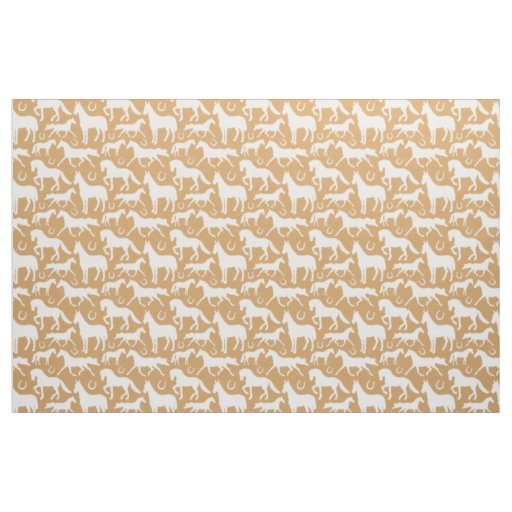 Palomino Horse Pattern Fabric