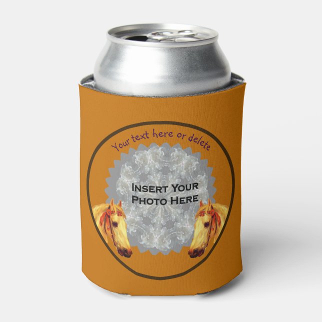 Palomino Horse Personalized Photo  Can Cooler (Can Front)