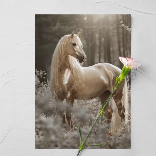 Palomino Horse Photograph  Card