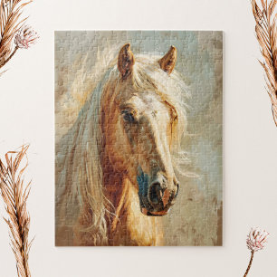 Palomino Horse Portrait Jigsaw Puzzle
