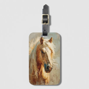 Palomino Horse Portrait Luggage Tag