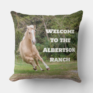 Palomino Horse  Throw Pillow