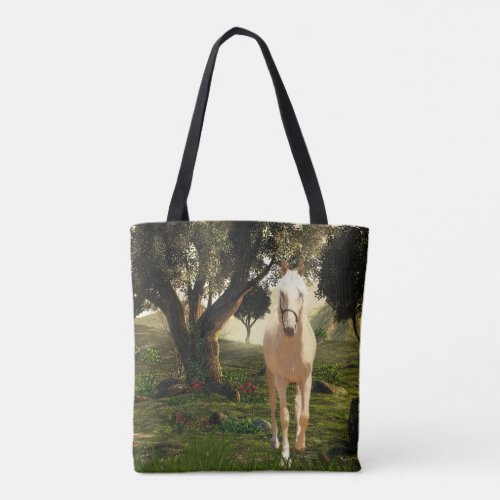 Palomino horse tote bag