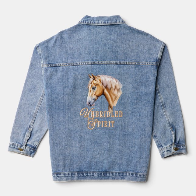 Palomino Horse Unbridled Spirit Denim Jacket (Back)