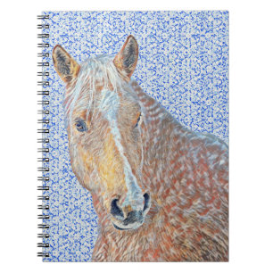 Palomino Horse Vintage Blue Journal Notebook