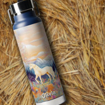 Palomino Horse Watercolor Wildflower Meadow Girls