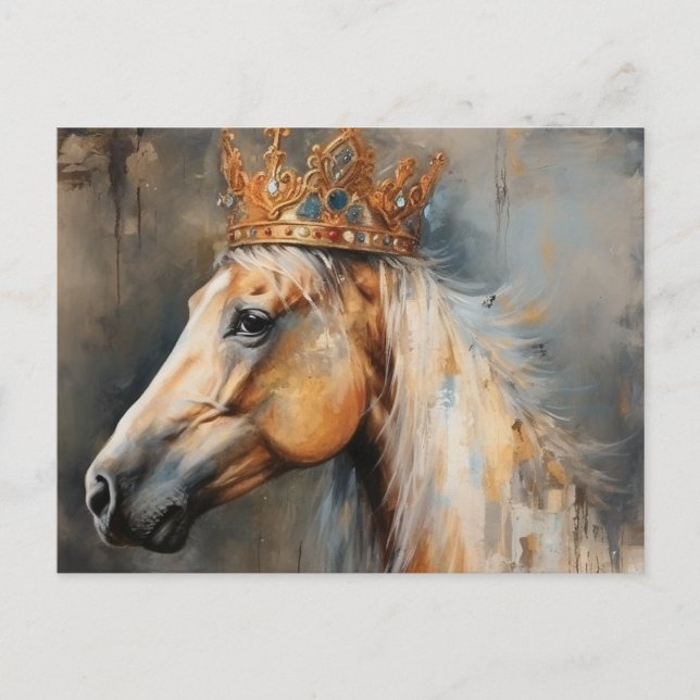 Palomino Horse With a Crown Postcard (Front)