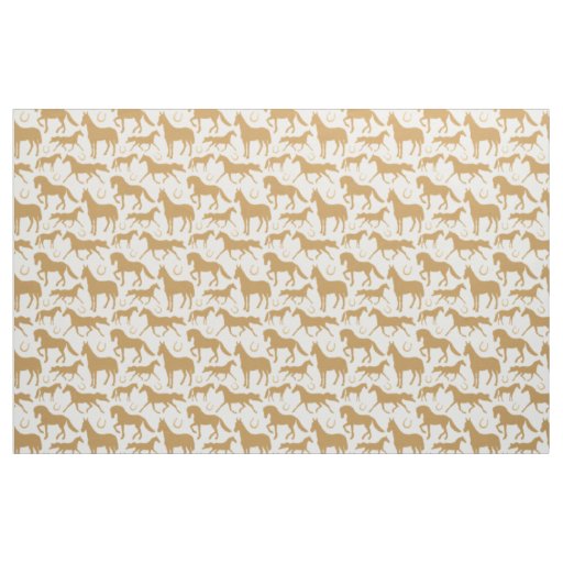 Palomino Horses Equine Pattern Fabric