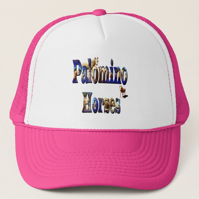 Palomino Horses Logo With Horses, Trucker Hat (Front)