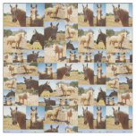 Palomino Horses Photo Collage,    Fabric