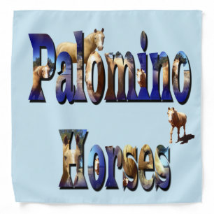 Palomino Horses Picture Logo, Bandana