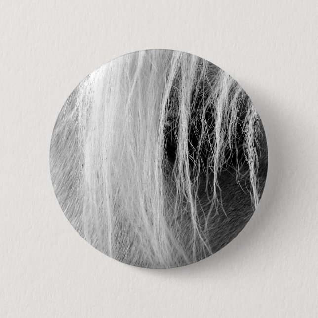 Palomino in Black and White Button (Front)