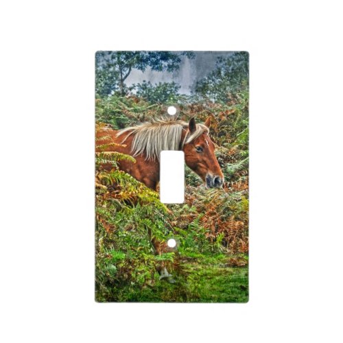 Palomino New Forest Pony Wild Horse Photo Light Switch Cover