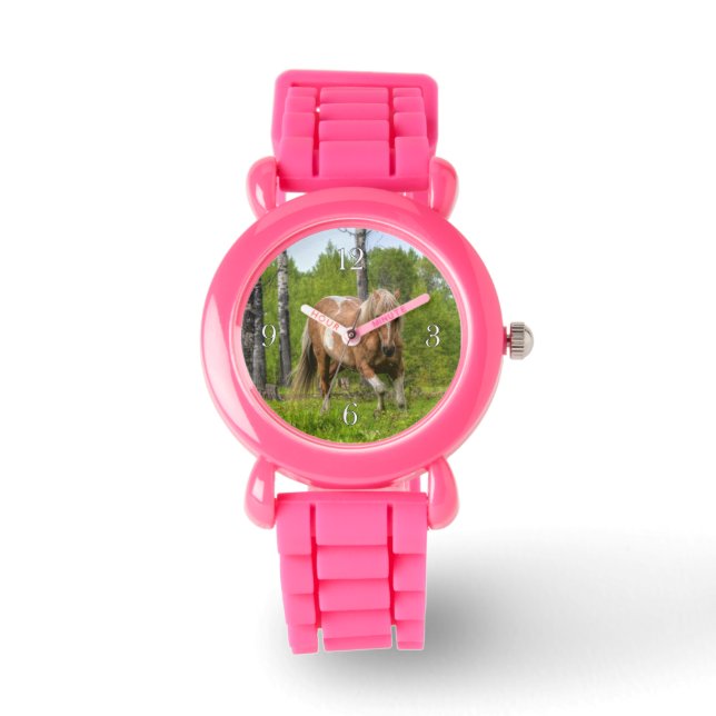 Palomino Paint Horse & Forest Photo 2 Watch (Front)