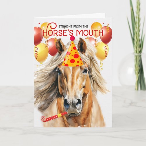 Palomino Paint Horse Funny Birthday Card