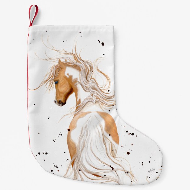 Palomino Paint Pony by Bihrle Christmas Stocking (Front)