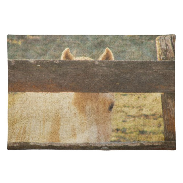 Palomino Peeking Through Fence Placemat (Front)