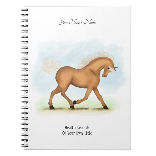 Palomino Personalized Horse  Pony Owners Journal