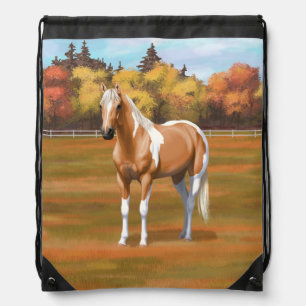 Palomino Pinto Quarter Horse Paint Horse Stallion Drawstring Bag