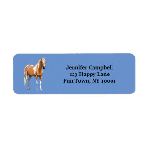 Palomino Pinto Quarter Horse Paint Horse Stallion Label